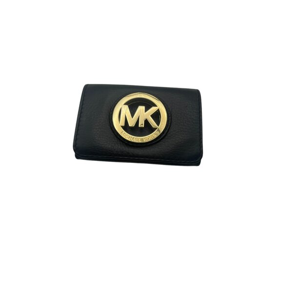Michael Kors Pebbled Leather Card Wallet - Black - Picture 7 of 14